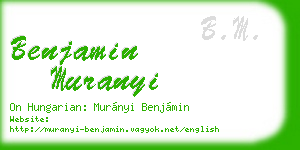 benjamin muranyi business card