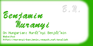 benjamin muranyi business card